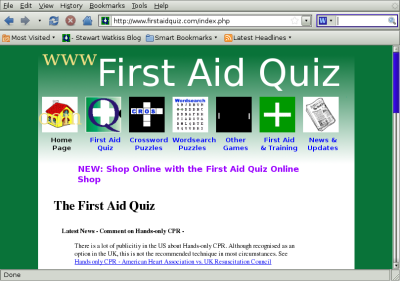 First Aid Quiz in Firefox (on Ubuntu)