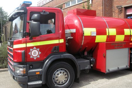 Fire Engine at Evesham Fire Station Emergency Services Day