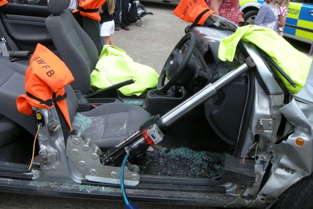 Extraction from vehicle by cutting off car roof