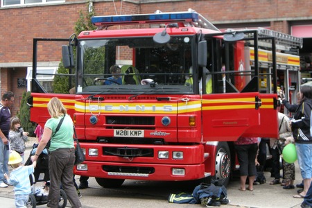 Fire Engine at Evesham Fire Station